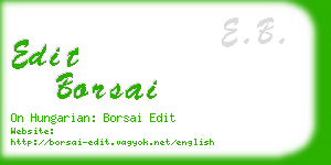 edit borsai business card